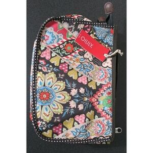Oilily Beauty Organizer Floral Cosmetic Travel Folded Toiletry Bag Full Zip‎ NEW